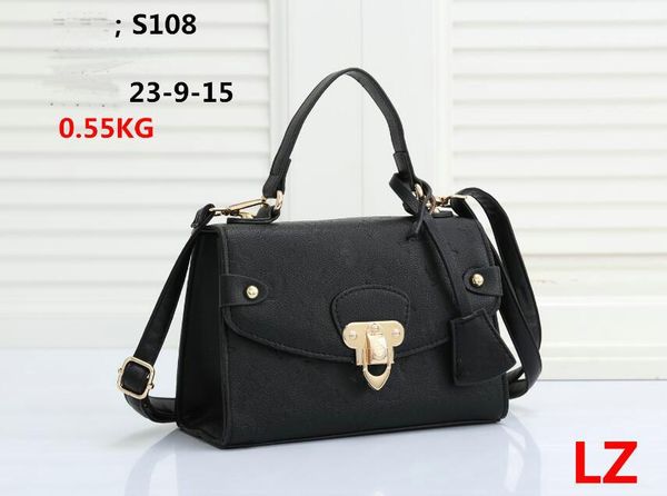 

classic womens Shoulder Bags Fashion Large Capacity Women Handbag Leather Chain Bag Crossbody and handbags s108 23x9x15cm, Pink