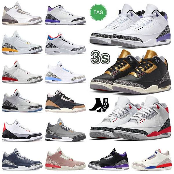 

jumpman 3 3s mens womens basketball shoes new fire red 2022 metallic gold black cement tinker racer blue pine green unc blue animal instinct