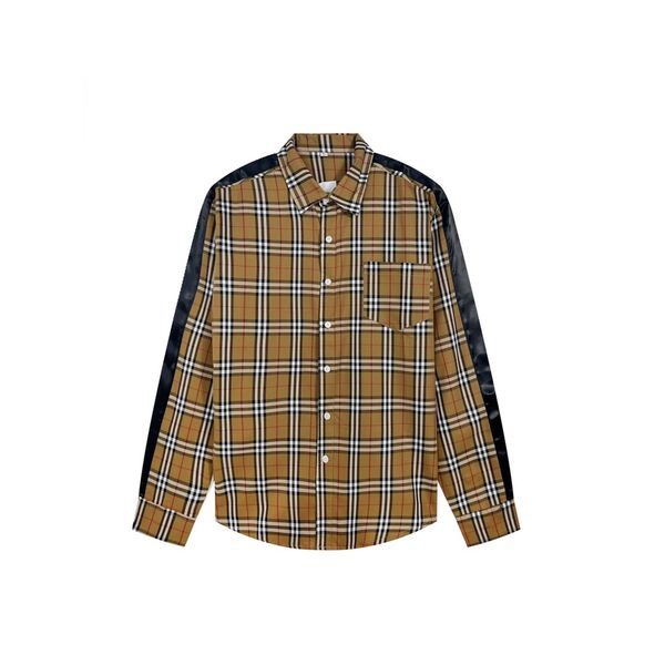 

men's shirt new stitching long-sleeved plaid cotton loose soft and comfortable women's couple jacket, White;black