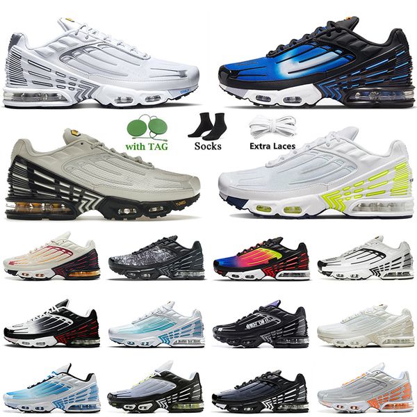 

tuned 3 tn plus iii running shoes mens women laser blue ghost green triple multi white black obsidian aqua volt tiger trainers sneakers with