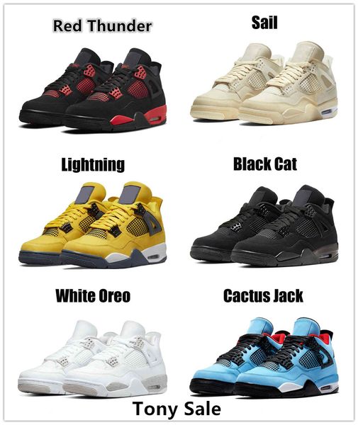 

60usd 3days shipout basketball shoes mens red thunder infrared black cat bred university blue shimmer royalty og 4s military black men women