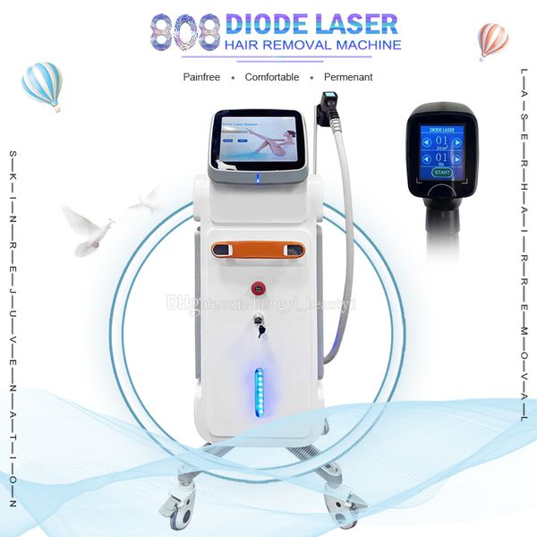 

808nm epilation diode laser machine high power cooling 808 machines 810nm alexandrite hair removal, Black