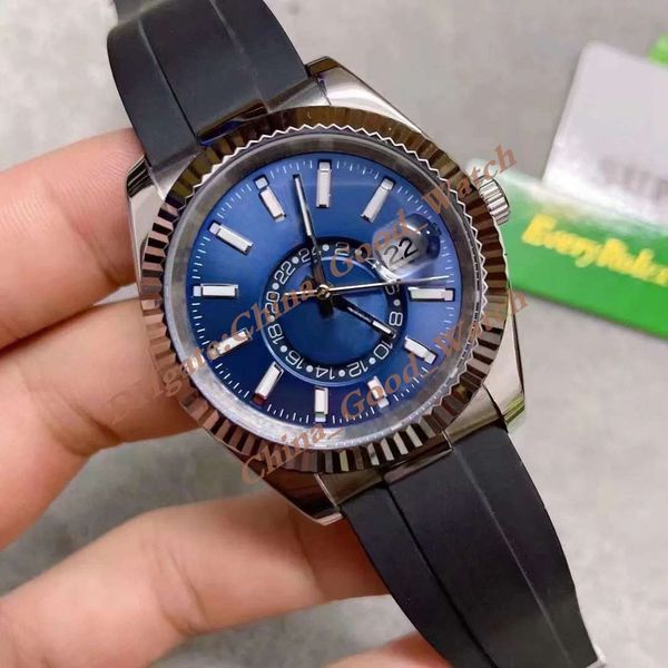 

good factory sale watch 4 colors dial men watches classic 42mm 2813 automatic movement small dial work black rubber strap gift wristwatches, Slivery;brown