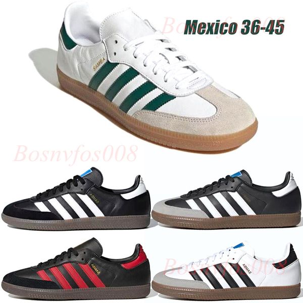 

men women samba shoes sandals casual walking black white gum manchester united mexico real madrid vegan gum sports running sneakers