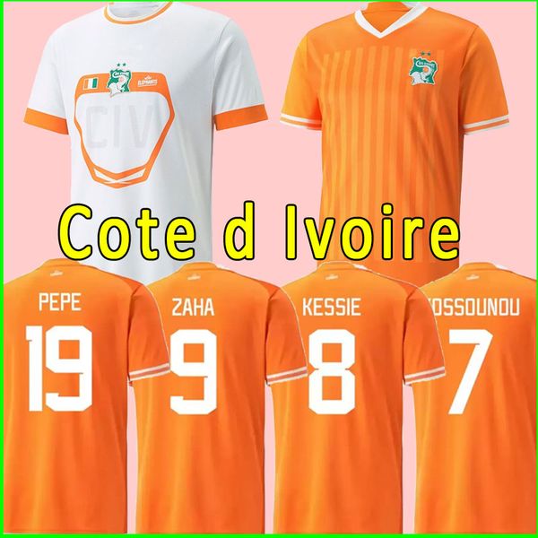 

2021 cote d ivoire soccer jerseys national team ivory coast jersey drogba kessie cornet men homme maillot de foot football uniform 2022 2023, Black;yellow