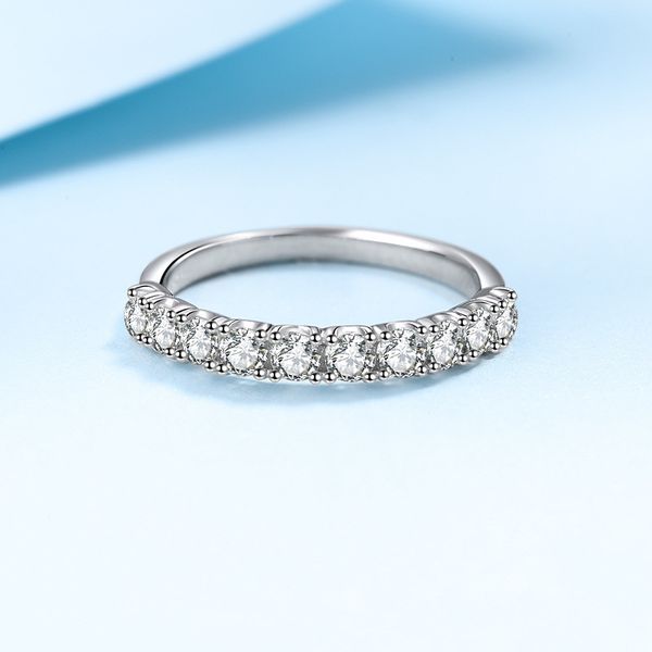 

wedding rings 925 white gold bubble for women solitaire matching diamonds band engagement 220921, Slivery;golden