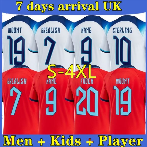 

22/23 s-4xl soccer jersey kane sterling rashford englands grealish mount sancho saka national football soccer shirt men kids kit sets, Black;yellow
