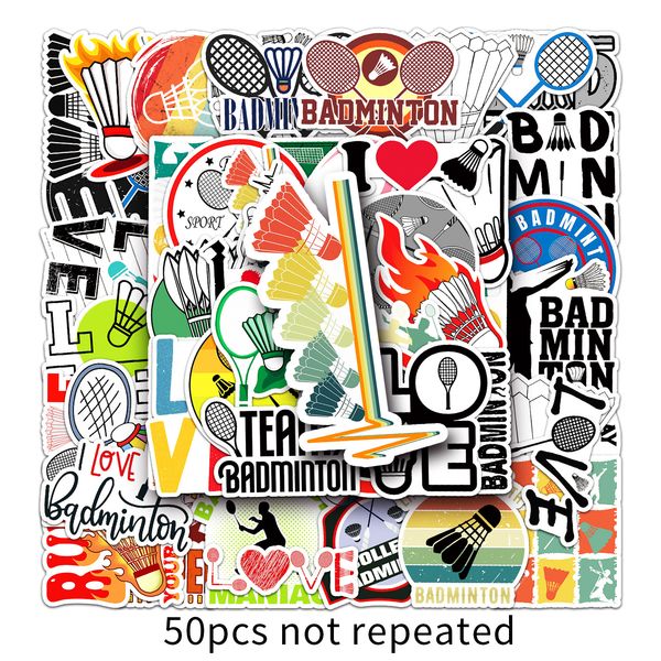 

50pcs graffiti skateboard stickers badminton for car baby helmet pencil case diary phone lapplanner decor book album kids toys guitar diy de