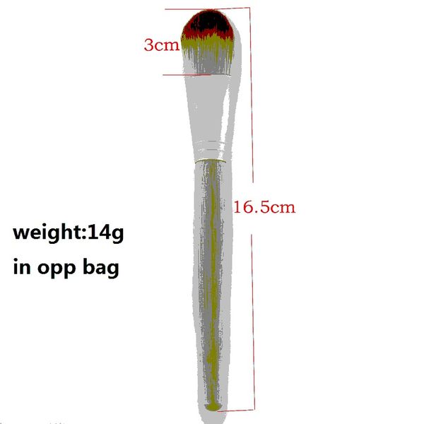 

professional bamboo foundation makeup brushes mask brush soft cosmetic brushes 16cm nylon fiber, Yellow