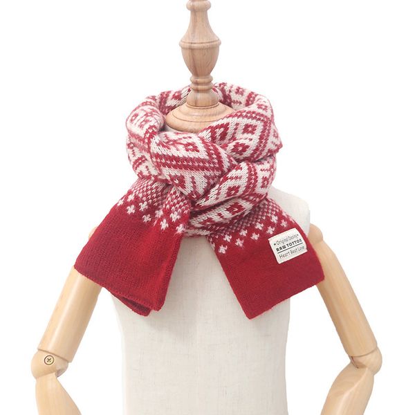 

scarves wraps hats scarves gloves sets winter children's little scarf boy and girl's neck wrap warm wool autumn baby's 220921, Red;brown