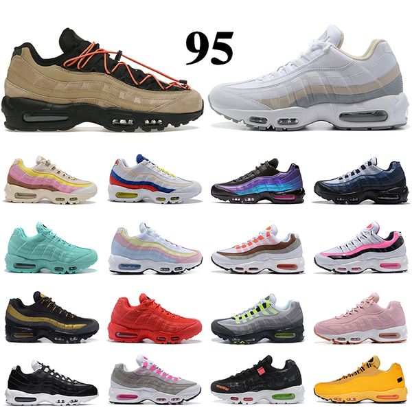 

95 95s running shoes trainers sport sneakers women men dark driftwood khaki total orange off noir volt light charcoal beige grey mens des ch