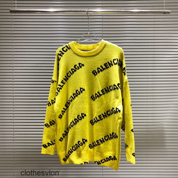 

sweaters sweater women's designer balenciga fashion paris brand knitted men's autumn crew neck letter jacquard casual loose winter, White;black