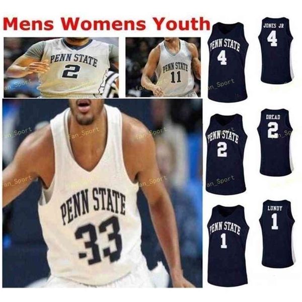 

sj ncaa college penn state nittany lions basketball jersey 15 buttrick 2 myles dread 20 taylor nussbaum 21 sj hn harrar custom stitched, Black