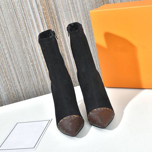 

women high heel knee boots fashion highs heels woman boot r ladies genuine leather platform martin booty thick bottom 0920, Black