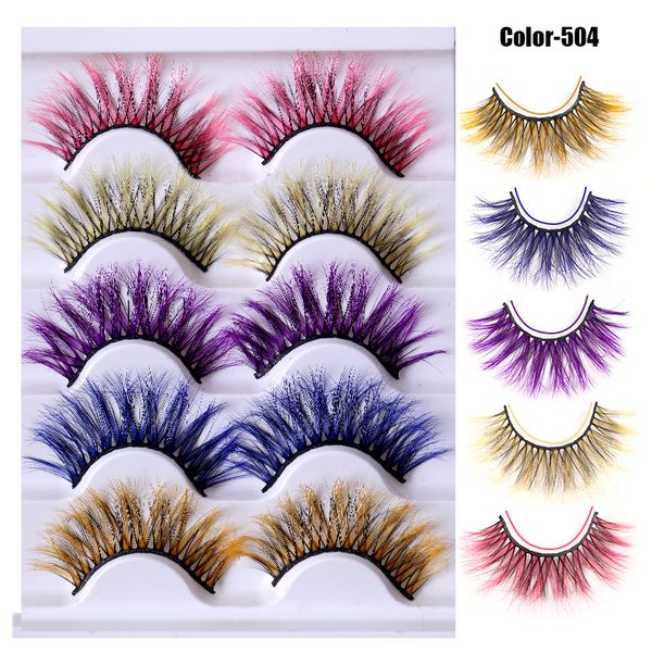 

mink hair color false eyelashes 5 pairs of fried hair natural clothing thick eyelash