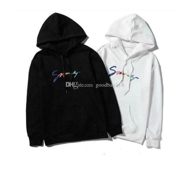 

classic fashion hoodies mens sweatshirts autumn winter black white casual long sleeve hoody men women sweater pure cotton paris embroidery
