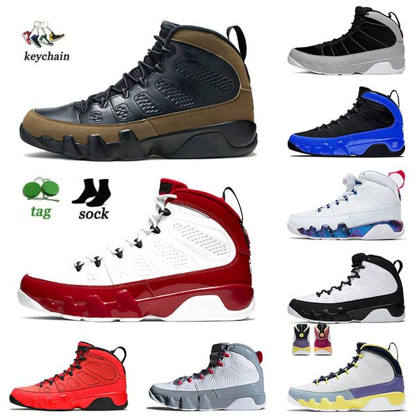

fashion mens jumpman 9 9s basketball shoes ix with socks fire red concord change the world university gold white black womens sneakers sport