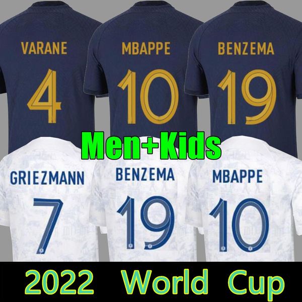 

2022 france giroud soccer jerseys french griezmann benzema mbappe kante pogba zidane matuidi kimpembe jerseys varane pavaro men kids kit set, Black;yellow