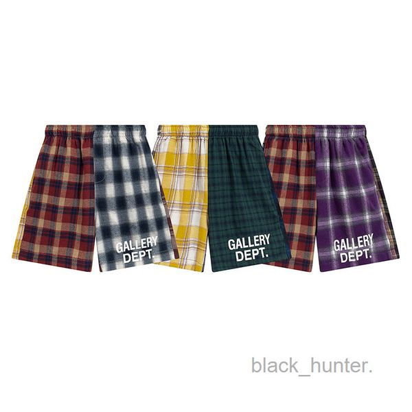 

mens pants new 2022ss trendy gaary dept designer fashion brand loose casual shorts stitched plaid, Black