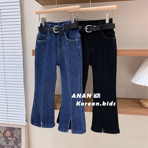 

jeans spring autumn girls kids denim pants baby children jeans long pant trousers children clothes 2-12t 230308, Blue