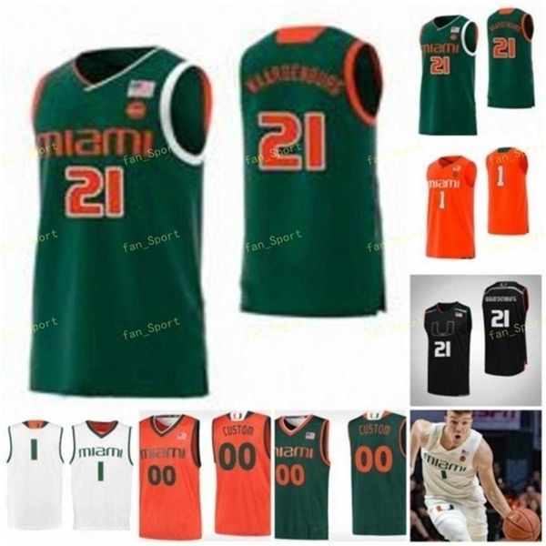 

sj ncaa college miami hurricanes basketball jersey 0 chris lykes 1 dejan vasiljevic 2 isaiah wong 3 nysier brooks custom stitched, Black