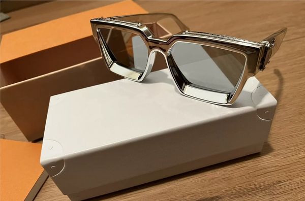 

luxury 2022 millionaire 96006 sunglasses for men full frame vintage designer eyewear sun glasses for women shiny gold with box, White;black