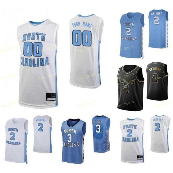 

sj ncaa college north carolina tar heels basketball jersey 2 cole anthony 2 sj el berry ii 21 sterling manley 22 walker miller custom stitch, Black