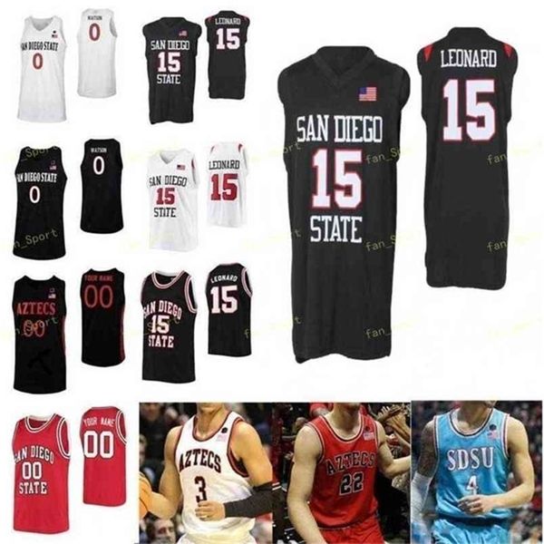 

sj ncaa college sdsu san diego state aztecs basketball jersey 0 devin watson keshad sj hnson 10 kj feagin 11 matt mitchell 15 leonard custom, Black