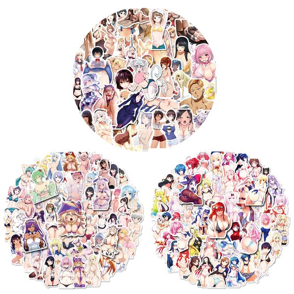 

3 style 50pcs anime girls stickers non-random vinyl waterproof for bike luggage lapskateboard water bottle phone cup car decals kids gifts