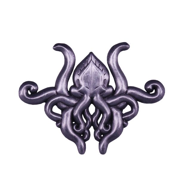

steam punk jewelry ocs brooch pin mythical kraken or great cthulhu enamel pin, Blue