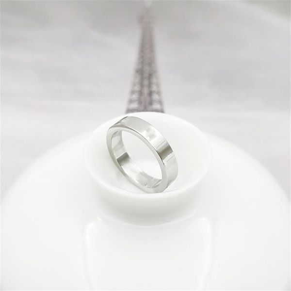 

rose gold stainless steel designer crystal wedding ring woman jewelry love rings men promise rings for female women gift engagemen317j, Silver
