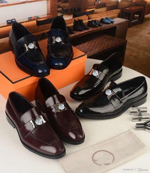 

mm 38model 2022 men designer dress shoes luxury buckle strap business shoes flats breathable mens formal footwear men's wedding shoe po, Black