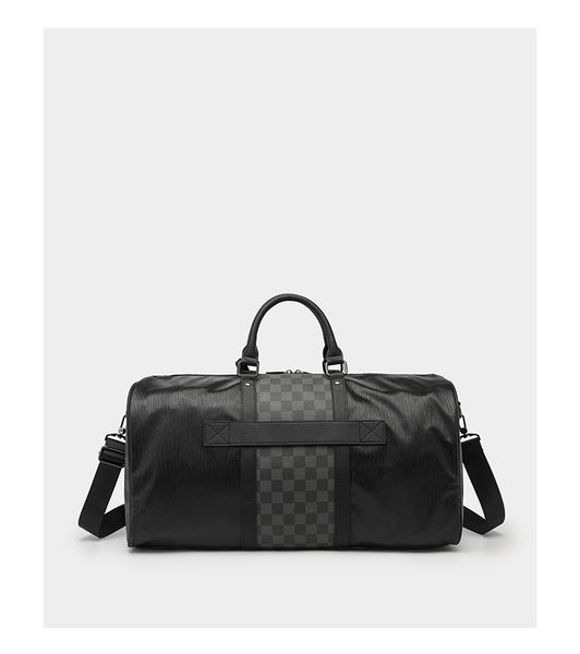 

fashion men travel tote bags leather plaid trips handbags women duffle shoulder bags for male girls boys backpacks