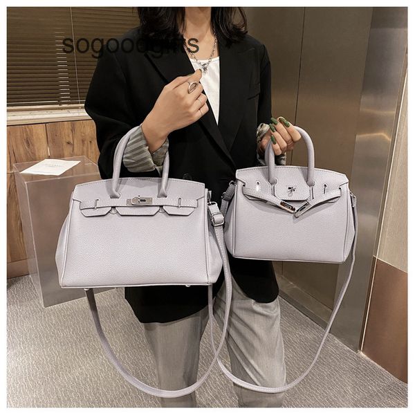 

designer bags luxury genuine leather herme women's handbags advanced sense big bag women's 2022 new fashion versatile buckle handb