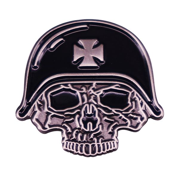 

skull badge pins military jewelry horror brooch badges holloween brooch, Blue