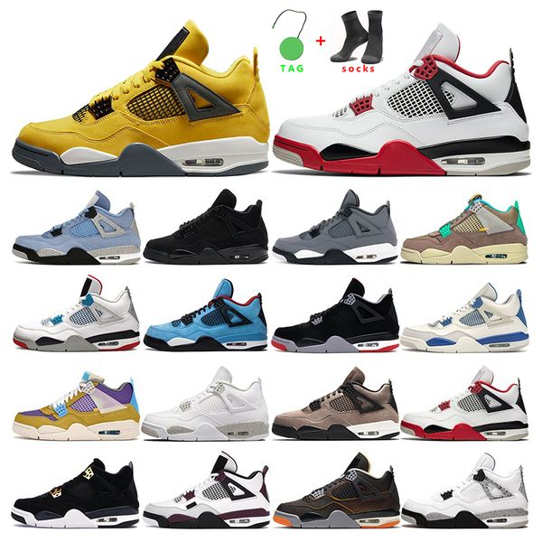 

men basketball shoes 4s women taupe haze university blue sail lightning white oreo sashiko black cat fire red mens trainers sports sneakers
