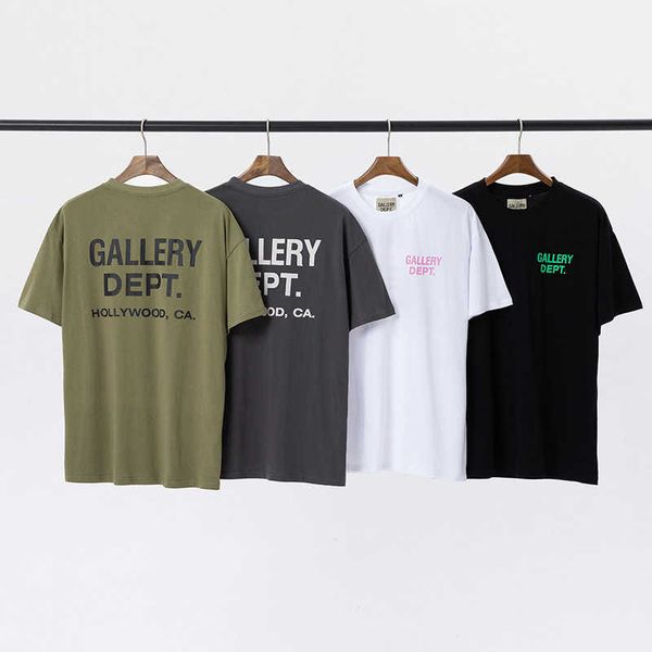 

t shirts 2023 galleryes tees dept gary classic letter slogan printed round neck short sleeve many stars same style men women, White;black