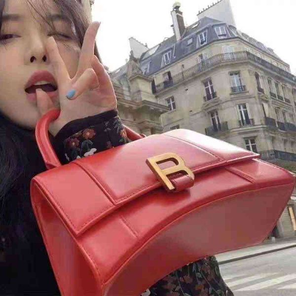 

evening bag italy balenciga handbag designer brand sense leather versatile b-shaped hourglass alligator women