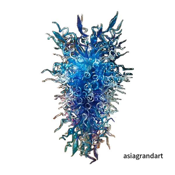 

ac 110vv 240v blown glass blue chandelier light modern art deco chihuly style glass chandelier living room decor glass artistic lamps lr278