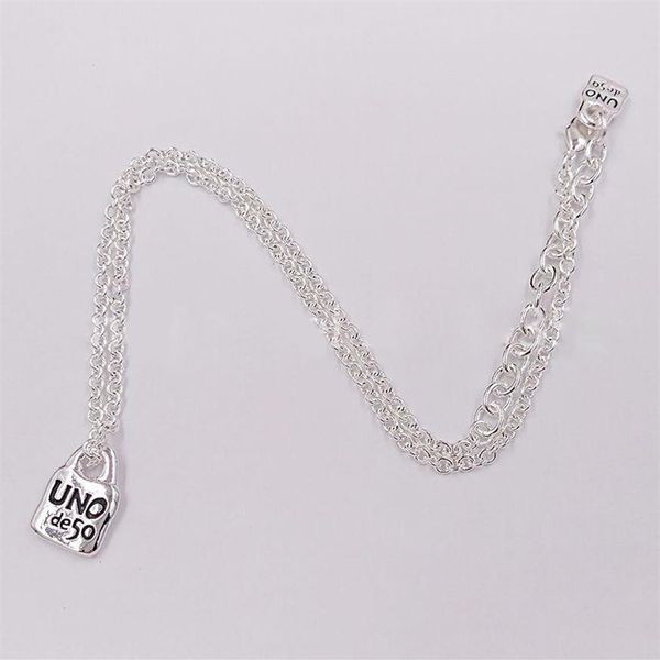 

fahmi authentic necklace chain 4 friendship bracelets uno de 50 plated jewelry fits european style gift col1366mtl0000u289i, Silver