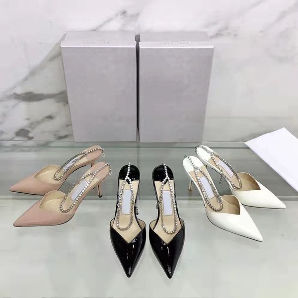 

designer pumps women sandal saeda 85 100 eris olesia love bing cass dreece cierra aurelie linen patent leather pumps with crystal embellishm, Black