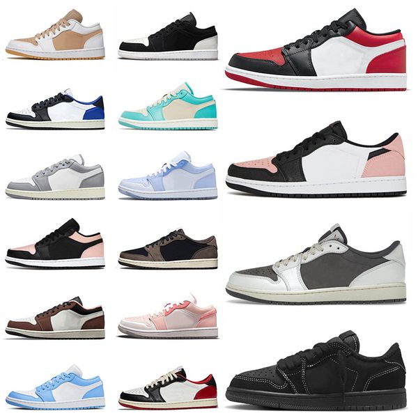 

new jumpman 1 1s low basketball shoes men women ts x reverse mocha fragment black phantom bleached coral mighty swooshers pink designer snea