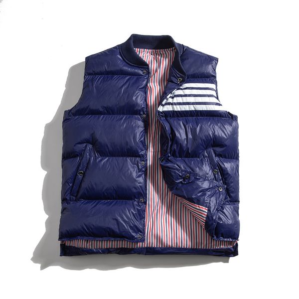 

designer vest design gilet vests veste winter coat sleeveless vest cotton clothes four-bar printing letter waistcoat men jacket waistcoats, Black;white