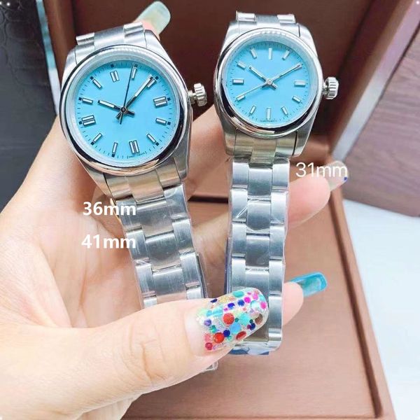 

womens watch automatic watches sapphire 31/36/41mm mechanical stainless steel luminous lovers montre oyster perpetual motion movement endura, Slivery;brown