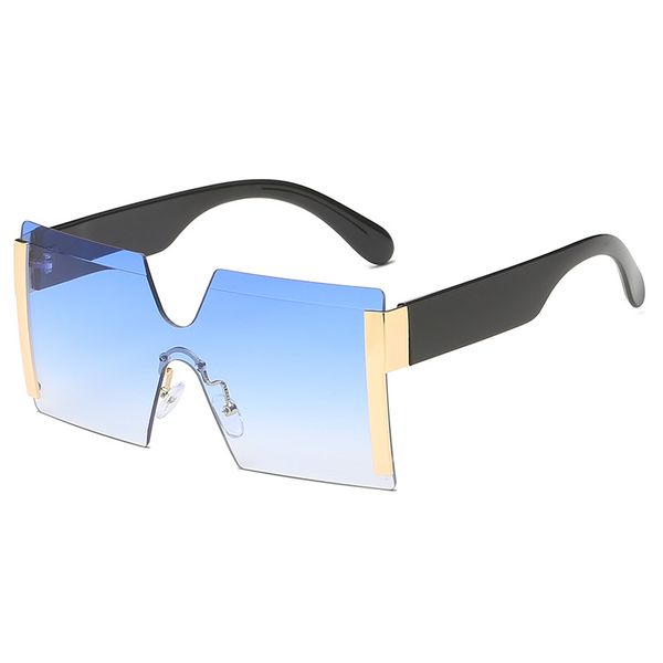

sunglasses european and american big frame colorful fashion square trend street shooting frameless edge gradient fashion designer luxury out, White;black