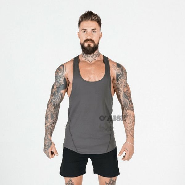 

men's muscle gym clothing workout stringer tank bodybuilding fitness wear sbx04, White;black