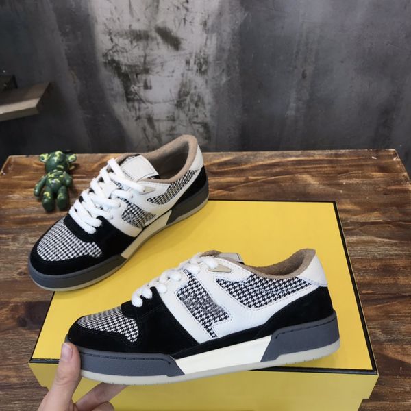 

sneakers match designer casual shoes men women vintage suede beige sneaker trainer low canvas shoe size 35-45 knbu, Black