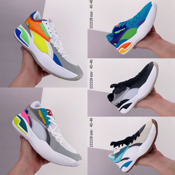 

men court rider team basketball shoes vintage low pro foam sneakers twofold lamelo ball grey white black white grey vintage sport trainers m