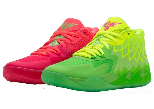 

mb1 rick and morty men women basketball shoes with box 2022 lamelo ball mb01 queen city sport shoe trainner sneakers, Black