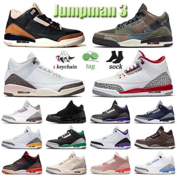 

athletic 3 basketball jumpman shoes 3s sneakers black cat kumquat court purple sports outdoor black gold trainers desert elephant dark iris